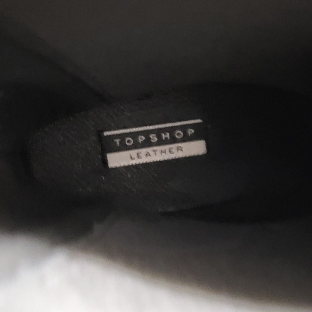 TOPSHOP Haiti Chunky Heel Platform Chelsea Boots in Black and Blue 7 - Picture 8 of 9